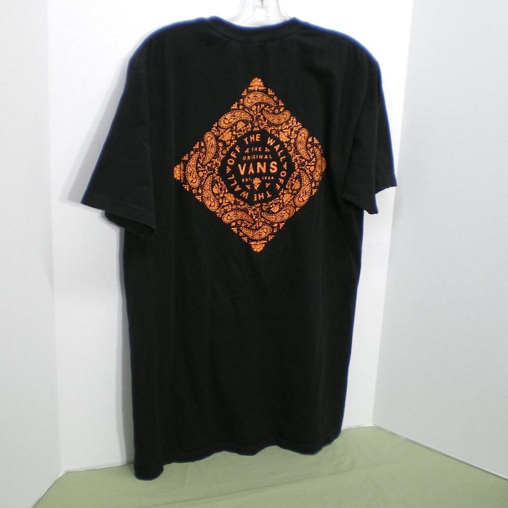 Vans Off The Wall Black Short Sleeve Tee Shirt, Size Medium